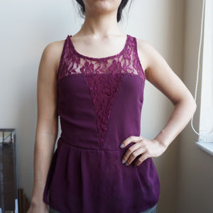 Charlotte Russe Sleeveless Purple Top
